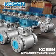 API 6D Forged Steel Trunnion Ball Valves with Gear Box